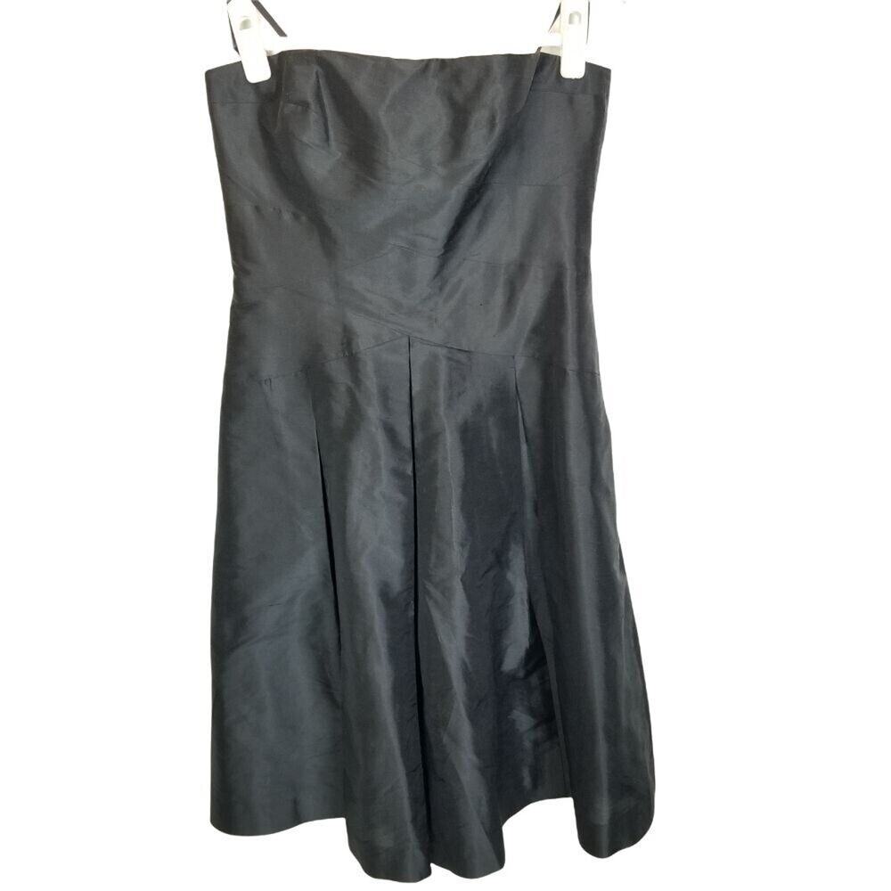 Lauren Ralph Lauren Womens Silk Cocktail Mini Dress Sz 4 Formal Prom Hoco Black